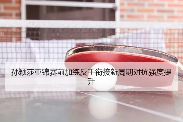 孙颖莎亚锦赛前加练反手衔接新周期对抗强度提升